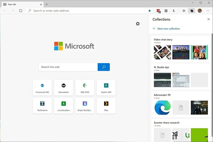 Bộ sưu tập của Microsoft Edge